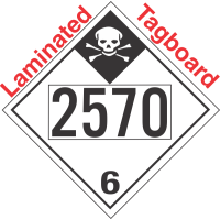 Inhalation Hazard Class 6.1 UN2570 Tagboard DOT Placard