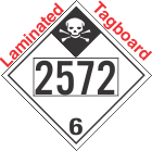 Inhalation Hazard Class 6.1 UN2572 Tagboard DOT Placard