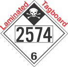 Inhalation Hazard Class 6.1 UN2574 Tagboard DOT Placard