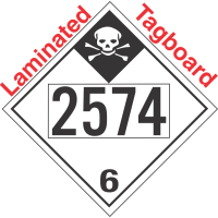 Inhalation Hazard Class 6.1 UN2574 Tagboard DOT Placard