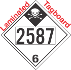 Inhalation Hazard Class 6.1 UN2587 Tagboard DOT Placard