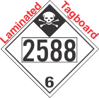 Inhalation Hazard Class 6.1 UN2588 Tagboard DOT Placard