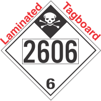 Inhalation Hazard Class 6.1 UN2606 Tagboard DOT Placard