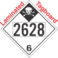 Inhalation Hazard Class 6.1 UN2628 Tagboard DOT Placard