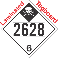 Inhalation Hazard Class 6.1 UN2628 Tagboard DOT Placard
