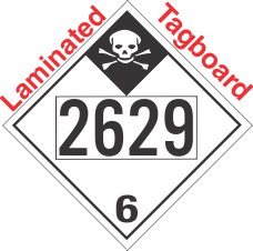 Inhalation Hazard Class 6.1 UN2629 Tagboard DOT Placard