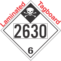 Inhalation Hazard Class 6.1 UN2630 Tagboard DOT Placard