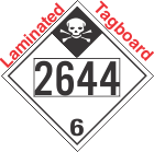 Inhalation Hazard Class 6.1 UN2644 Tagboard DOT Placard