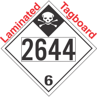 Inhalation Hazard Class 6.1 UN2644 Tagboard DOT Placard