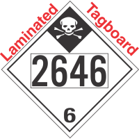 Inhalation Hazard Class 6.1 UN2646 Tagboard DOT Placard