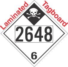 Inhalation Hazard Class 6.1 UN2648 Tagboard DOT Placard