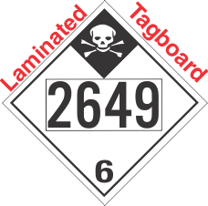 Inhalation Hazard Class 6.1 UN2649 Tagboard DOT Placard