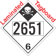 Inhalation Hazard Class 6.1 UN2651 Tagboard DOT Placard