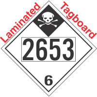 Inhalation Hazard Class 6.1 UN2653 Tagboard DOT Placard