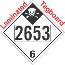 Inhalation Hazard Class 6.1 UN2653 Tagboard DOT Placard