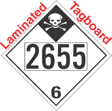 Inhalation Hazard Class 6.1 UN2655 Tagboard DOT Placard