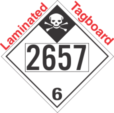 Inhalation Hazard Class 6.1 UN2657 Tagboard DOT Placard