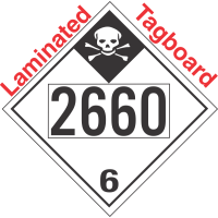 Inhalation Hazard Class 6.1 UN2660 Tagboard DOT Placard