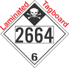 Inhalation Hazard Class 6.1 UN2664 Tagboard DOT Placard