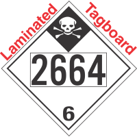 Inhalation Hazard Class 6.1 UN2664 Tagboard DOT Placard