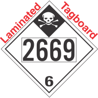 Inhalation Hazard Class 6.1 UN2669 Tagboard DOT Placard