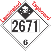 Inhalation Hazard Class 6.1 UN2671 Tagboard DOT Placard