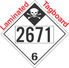 Inhalation Hazard Class 6.1 UN2671 Tagboard DOT Placard
