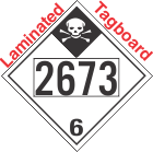 Inhalation Hazard Class 6.1 UN2673 Tagboard DOT Placard