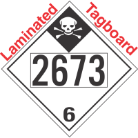 Inhalation Hazard Class 6.1 UN2673 Tagboard DOT Placard