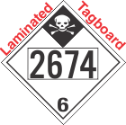 Inhalation Hazard Class 6.1 UN2674 Tagboard DOT Placard