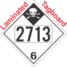Inhalation Hazard Class 6.1 UN2713 Tagboard DOT Placard