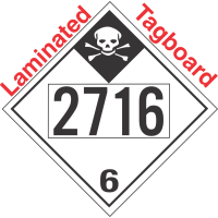 Inhalation Hazard Class 6.1 UN2716 Tagboard DOT Placard