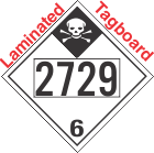 Inhalation Hazard Class 6.1 UN2729 Tagboard DOT Placard