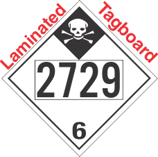 Inhalation Hazard Class 6.1 UN2729 Tagboard DOT Placard