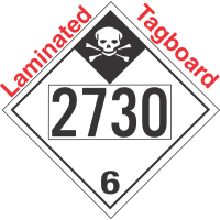 Inhalation Hazard Class 6.1 UN2730 Tagboard DOT Placard