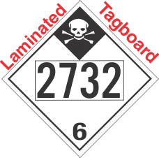 Inhalation Hazard Class 6.1 UN2732 Tagboard DOT Placard