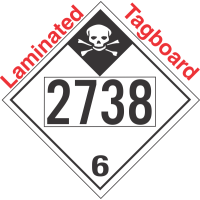 Inhalation Hazard Class 6.1 UN2738 Tagboard DOT Placard