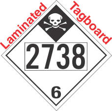 Inhalation Hazard Class 6.1 UN2738 Tagboard DOT Placard