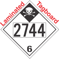 Inhalation Hazard Class 6.1 UN2744 Tagboard DOT Placard