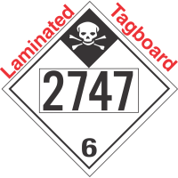 Inhalation Hazard Class 6.1 UN2747 Tagboard DOT Placard