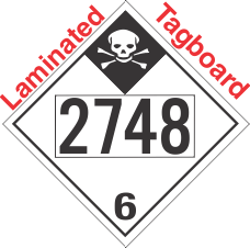 Inhalation Hazard Class 6.1 UN2748 Tagboard DOT Placard