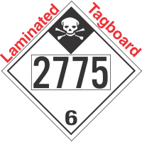 Inhalation Hazard Class 6.1 UN2775 Tagboard DOT Placard