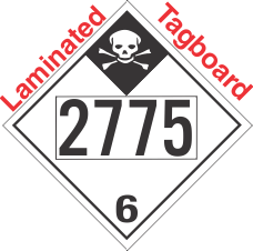 Inhalation Hazard Class 6.1 UN2775 Tagboard DOT Placard