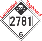 Inhalation Hazard Class 6.1 UN2781 Tagboard DOT Placard