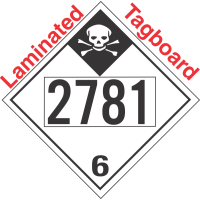 Inhalation Hazard Class 6.1 UN2781 Tagboard DOT Placard