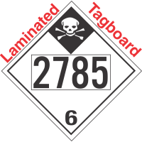 Inhalation Hazard Class 6.1 UN2785 Tagboard DOT Placard