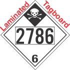 Inhalation Hazard Class 6.1 UN2786 Tagboard DOT Placard
