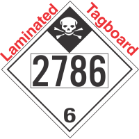 Inhalation Hazard Class 6.1 UN2786 Tagboard DOT Placard