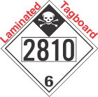 Inhalation Hazard Class 6.1 UN2810 Tagboard DOT Placard