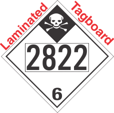 Inhalation Hazard Class 6.1 UN2822 Tagboard DOT Placard